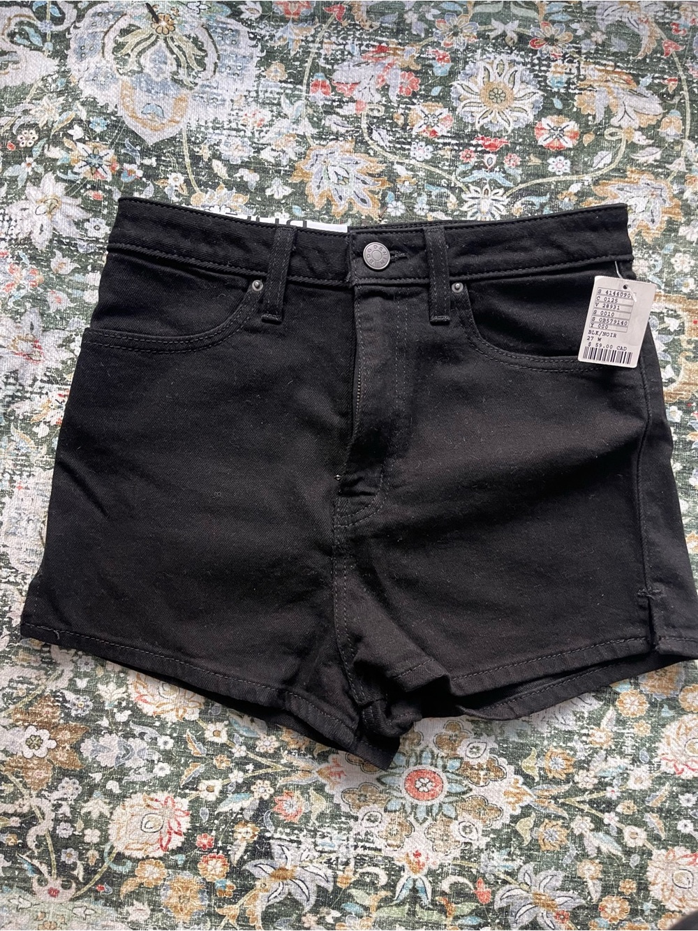 NWT Urban Outfitters Black High Waist Denim Shorts